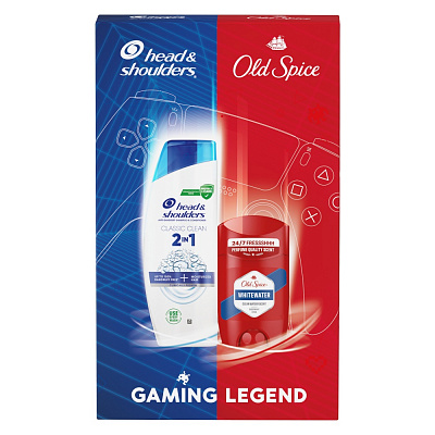 Набір подарунковий Head & Shoulders Шампунь проти лупи Основний догляд 2-в-1 330 мл + Дезодорант-стік Old Spice White