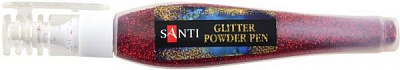 Ручка Santi із розсипним глітером червона 10 г 411750