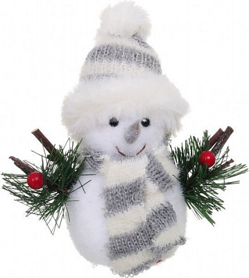 Декорация новогодняя подвеска Снеговик 13 см EPI-LX2018-1620 