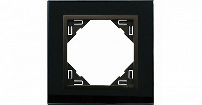 Рамка одноместная Efapel Logus Crystal универсальная черное стекло L90910 TEP