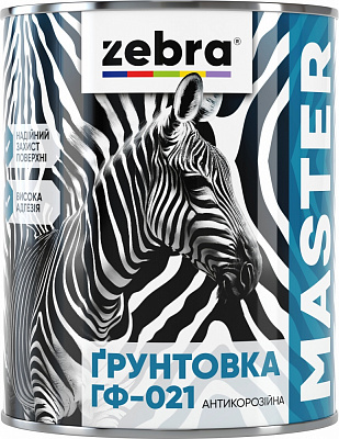 Ґрунтовка антикорозійна ZEBRA MASTER червоно-коричневий мат 2,6кг