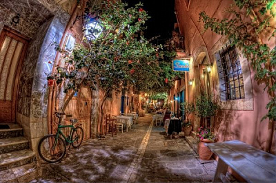 Репродукция Улочки Греции 100x75 см Styler 