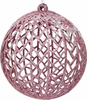 Шар новогодний HFK236P d 120 мм розовый