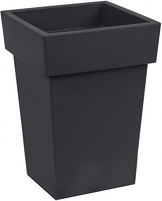 Горшок пластиковый Prosperplast Lofly square квадратный 7,2л антрацит (70720-433) 