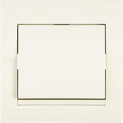 Выключатель одноклавишный Lezard Deriy без подсветки 10 А 250В IP20 кремовый