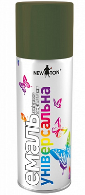 Краска аэрозольная New Ton универсальная RAL 6031 бронзово-зеленый мат 400 мл