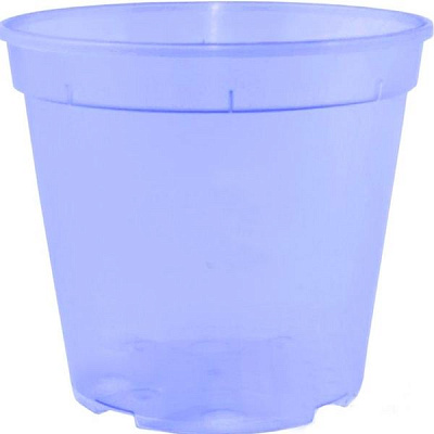 Горщик дренажний Алеана круглий 0,55л фіолетовий прозорий (114070)