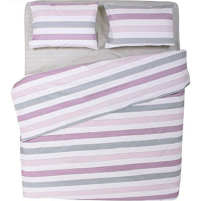 Комплект постільної білизни Смужка 1,5 рожевий La Nuit