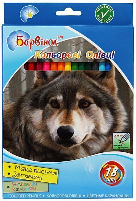 Олівці кольорові Фауна, 18 кольорів 5-203/1