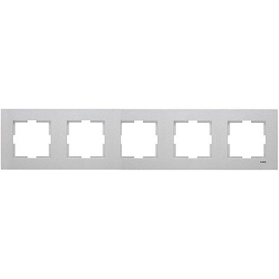 Рамка Viko Novella п'ятірна срібна