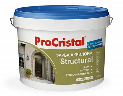 Фарба силіконова ProCristal структурна ІР-138 мат 4,5кг