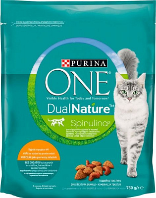 Корм ONE сухий для кішок DualNature Sterilized, яловичина, 750г