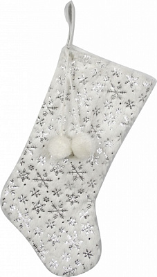 Декорація новорічна SHENZHEN NANSING SCIENCE чобіток різдвяний у сніжинку 50 см