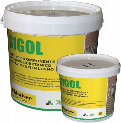 Клей для паркета полиуретановый 2х компонентный SIGOL R.E 9 кг +отвердитель 1 кг