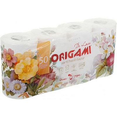 Туалетная бумага туалетная бумага Origami De Luxe ароматизований трехслойная 8 шт.