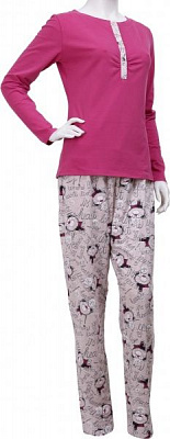 Пижама женская Roksana Pink Bear 504/16001 р. L бордовый- бежевый 