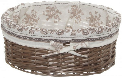 Корзина плетеная с текстилем 40х31х16 см HQ13-52CD-3 