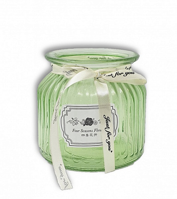 Ваза скляна YIWU Crystal Cindy 10,5 см зелена