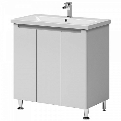 Тумба на ніжках Aquarius Verona білий з умивальником Комо 80