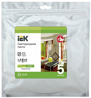 Лента светодиодная 4,8 Вт IP20 12 В зеленый LSR1-5-060-20-3-05 