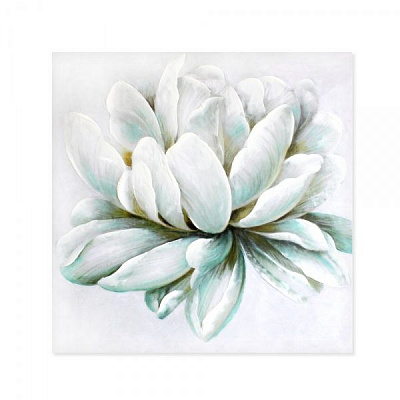 Репродукция на холсте Белый лотос 80x80 см 