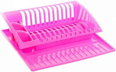 Сушарка для посуду Heidrun рожева