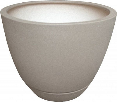 Горшок керамический Larsan с поддоном Классик круглый 3 л бежевый 