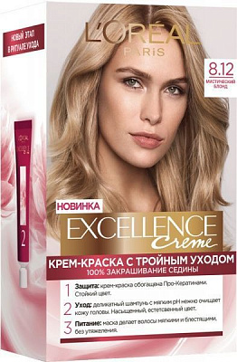 Фарба для волосся Excellence EXCELLENCE 8.12 містичний блонд