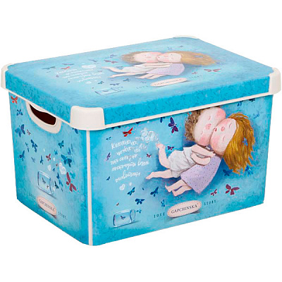 Контейнер пластиковая Curver Love story Gapchinska L голубой 230x300x400 мм
