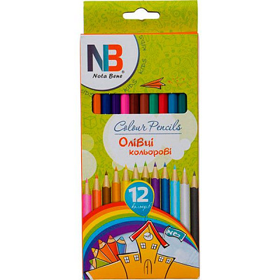 Карандаши цветные пластик 12 шт. Nota Bene