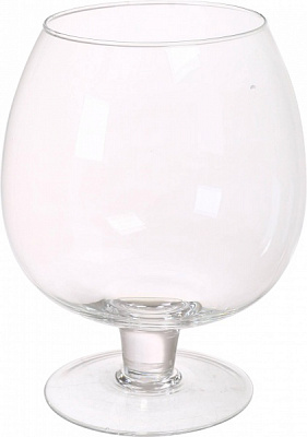 Ваза стеклянная Коньячная прозрачная h22 d17,5 22 см 