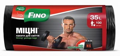 Мешки для бытового мусора Fino крепкие 35 л 100 шт.