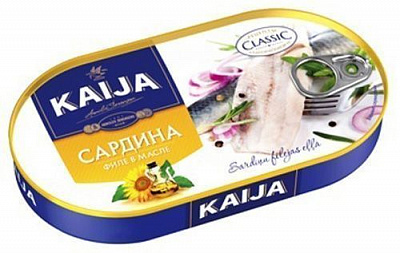 Консерва Kaija Сардина філе в олії 170 г