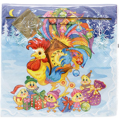 Салфетки Luxy Новогодний Петух 20 шт