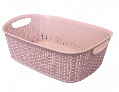 Корзина Ucsan Plastik KNIT прямоугольная 5,04 л розовый 