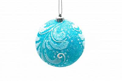 Шар Орнамент d60 2225 60 мм голубой/белый 2225