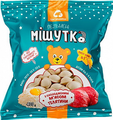 Пельмени Три Ведмеді телятина 400 г (4823086103153) 