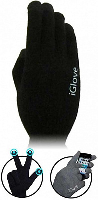 Перчатки iGlove для сенсорных экранов Black 40728 р. черный