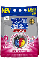 Пральний порошок для машинного та ручного прання Wash&Free Intense Магія орхідеї 2,4 кг