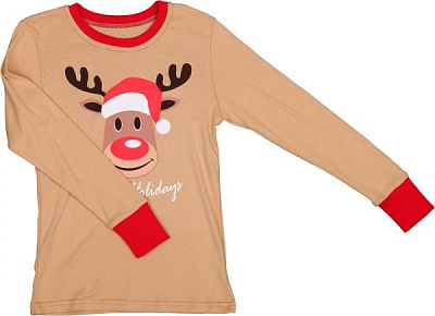 Пижама для мальчиков Фламинго р.128 бежевый 