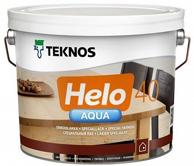 Лак Helo AQUA 40 TEKNOS напівглянець 2,7 л безбарвний