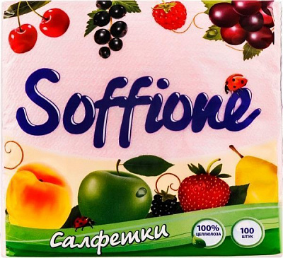 Салфетки столовые 24х24 см розовые 100 шт.