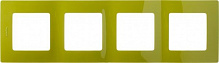 Рамка четырехместная Etika 672544 универсальная зеленый папоротник