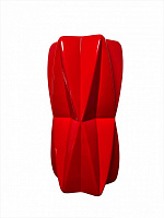 Ваза керамическая Nana ceramics Гео 21 см красный глянец 