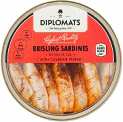 Сардини ТМ Diplomats з кайенский перцем підкопчені в оливковій олії (4750010000212) 160
