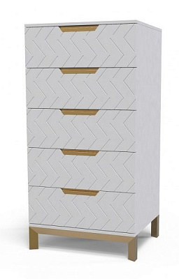 Комод Art in Head Swan 1200 5ш аляска /белый матовый 