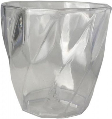 Кашпо Оранжерея для кактусов и суккулентов «Волна» фигурный 0,4л прозрачный 