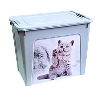 Ящик для хранения универсальный Vivendi CAT 40 л серый 395x495x320 мм