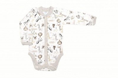 Боди Baby Veres Crazy Zoo р.74 молочный/с принтом 