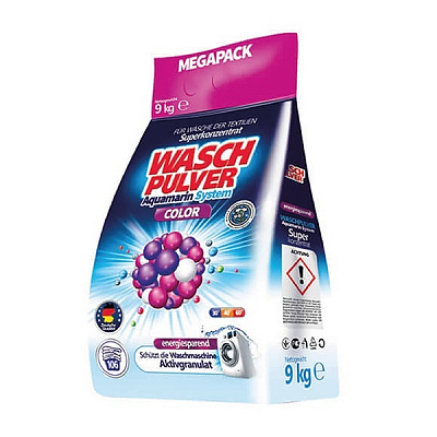 Стиральный порошок для машинной и ручной стирки WASCH PULVER COLOR 9 кг 